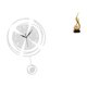 thumbnail image 1 of Reloj de pared,Reloj de pared decorativo para baño y dormitorio.,Reloj de pared redondo silencioso y sin tictac,regalo,Escultura abstracta de fuego,Estatua de arte abstracto para decoración, 1 of 8