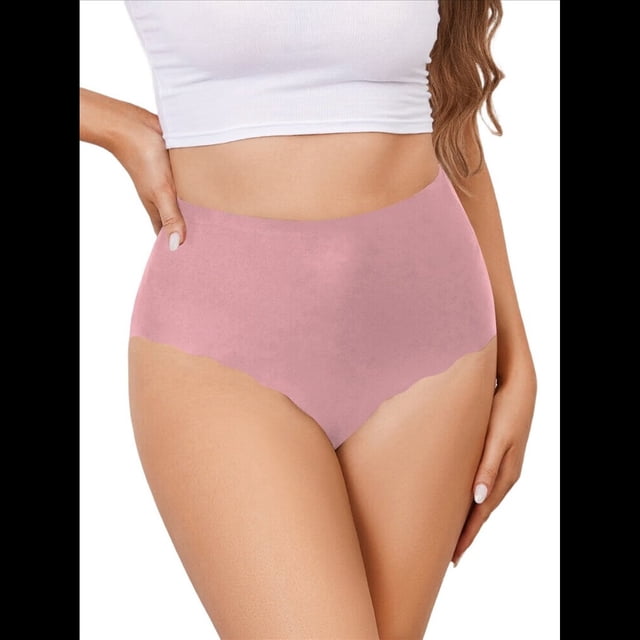 Bragas Invisibles de Cintura Alta para Mujer, Sin Etiqueta, con Borde Ondulado y Cobertura Total. Beansha XL