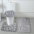 thumbnail image 4 of Back To School!Bathroom Rug Sets with Toilet Cover,3 Piece Rug Sets for The Living Room,Super Soft Non Slip Bathtub Carpet and Absorbent Bath Mat, Bathroom Carpet, Plush Bath Mat for Bathroom, 4 of 7