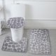 thumbnail image 4 of Conjuntos de alfombras de baño WSBDENLK Liquidación Alfombra de baño de 3 piezas, alfombra de bañera súper suave antideslizante y alfombra de baño absorbente, alfombra de baño, alfombra de baño de, 4 of 7