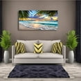 thumbnail image 3 of HFDF Turquoise Mountains and Tree Wall Art Decor Artwork for Bedroom 16x12inch Framed, 3 of 5