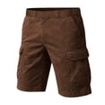 thumbnail image 3 of Zynoxe Cargo Shorts for Men Comfortable Elastic Waistband Mens Shorts Classic Relaxed Knee Length Shorts with Side Pockets Summer Casual Loose Solid Color Outdoors Shorts S, 3 of 5