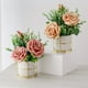 thumbnail image 3 of Flores artificiales Naiovety Mantenimiento de hortensia de seda con florero elegante Rosa blanca, 3 of 6