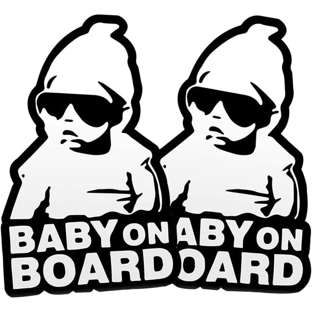 LAICAIW Baby On board Sticker for Car, Baby On Board Sign, Baby In Car Sticker Sign, Kids On Board Car Sign, Baby On Board Baby Safety Sign Car Sticker, Funny Safety Caution Decal Sign for Car Windo