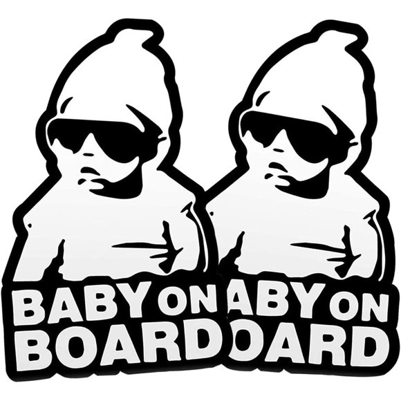 LAICAIW Autocollant Bébé à Bord pour Voiture, Panneau Bébé à Bord, Panneau Autocollant Bébé dans la Voiture, Panneau Voiture pour Enfants à Bord, Panneau de Sécurité Bébé à Bord Autocollant Voiture, Panneau de Sécurité Amusant avec Avertissement pour Voiture Windo