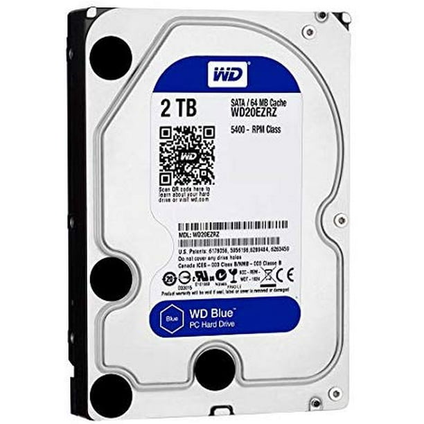 WD Blue 2TB PC Hard Drive 5400 RPM Class, SATA 6 Gb/s, 64 MB Cache, 3