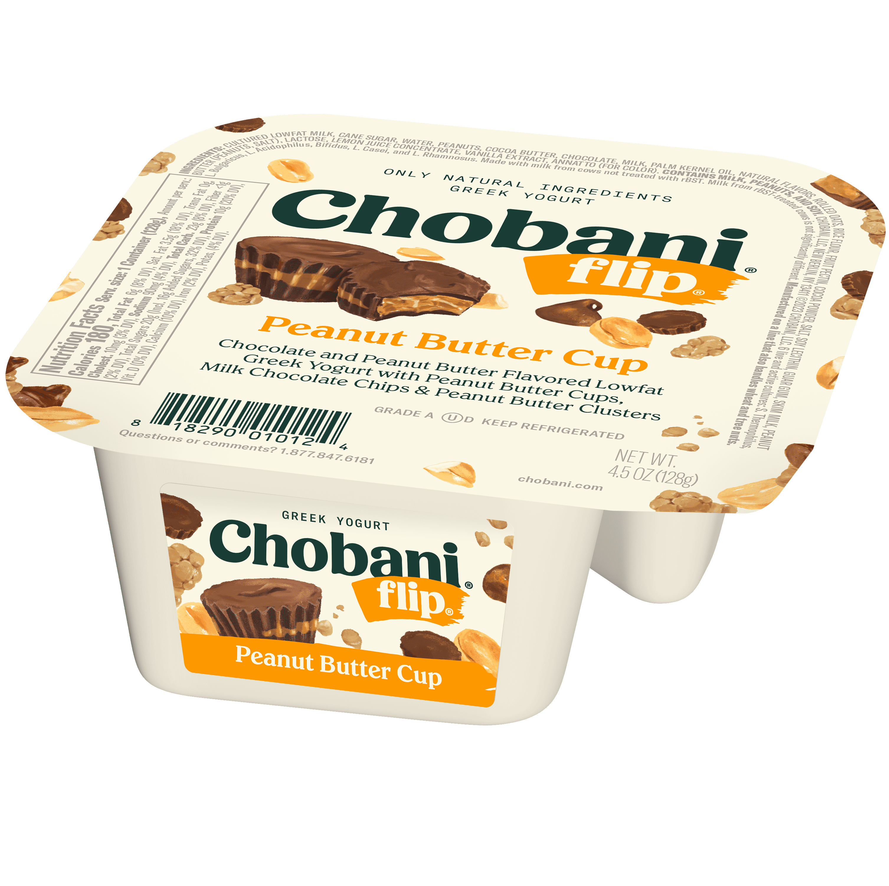 Chobani Flip Low-Fat Greek Yogurt, Peanut Butter Cup 4.5 oz