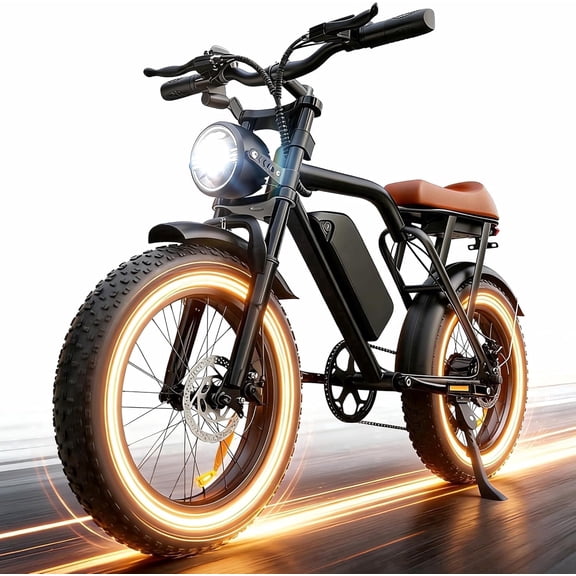 Electric Bike for Adults, 2200W, 35MPH & 75 Miles, 20"x4" Fat Tire, 48V 15.6Ah Removable Battery, 7-Speed & 3 Modes, Full Suspension E Mountain Bike, UL 2849 Certified