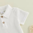 thumbnail image 6 of NIEWTR Toddler Boys Short Sleeve Polo Shirt School Uniform Solid Color Basic Button Front Soft Fabric Sizes 6T 7T 8T 9T 10T 11T 12T(A-White,3-4 Years ), 6 of 6