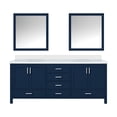 thumbnail image 3 of Jacques 80 in. W Navy Blue Double Bath Vanity, Cultured Marble Top, and 30 in. Mirror, 3 of 8