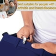 thumbnail image 4 of 2-Pack Dressing Aid Clips for Pants – One-Hand Pants Assist Tool for Elderly, Disabled & Post-Surgery – Adjustable 26"-41" Metal Clip with Nylon Strap, 4 of 6