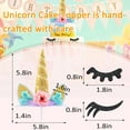Unicorn Cake Topper with Eyelashes Party Cake Decoration Supplies for