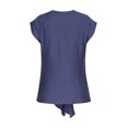 thumbnail image 3 of Blusa André Badi Erina azul 26 escote en V manga tipo kimono nudo drapeado, 3 of 5