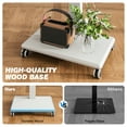 thumbnail image 6 of RTVR Mobile TV Cart Stand with Hand Crank Lift for 42-75 inch Screens, ±90° Rotation and ±5° Tilt Height Adjustable Swivel TV Stand with Wheels, White, 6 of 11