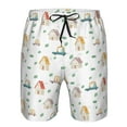 thumbnail image 4 of Kdxio Cartoon House Pattern Mens Casual Shorts - Drawstring Summer Beach Sports Shorts for Men, 4 of 9