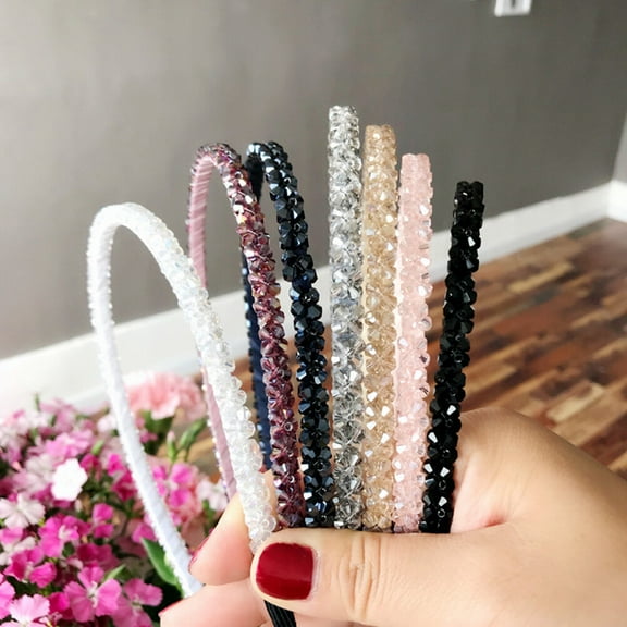 Yardwe 6pcs Rhinestone Hairband Elegant Design for Girls Assorted Color Ideal for Parties