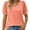 Pink, variant on Womens Casual V Neck T Shirts Swiss Dotted Puffy Sheer Short Sleeve Blouses