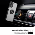 thumbnail image 2 of For Motorola Edge 2022 Impact Metal Ring Holder Stand Magnetic Car Mount Protective Hybrid Case Cover Blue, 2 of 5