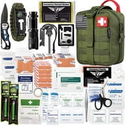 EVERLIT 250 Pieces Survival First Aid Kit IFAK Molle System Compatible Outdoor Gear Emergency Kits Trauma Bag for Camping, Hiking Home Car Earthquake and Adventures