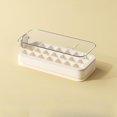 thumbnail image 1 of Molde para cubitos de hielo con inyección de agua, caja de hielo casera, caja de almacenamiento de hielo de gran capacidad para uso alimentario, bandeja de hielo con tapa, color blanco (21 ranuras), 1 of 4