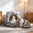 thumbnail image 6 of Antqov Cat Bed for Indoor Cats, Foldable Washable Cat Bed & Cave Soft Thick Removable Pet Bed for Kittens Home Office Supplies, 6 of 6