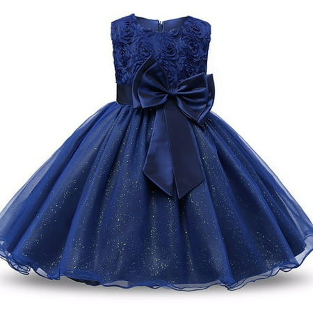 

PEYAN 2-9T 3D Flower Girl Sequins Lace Dress for Kids Wedding Bridesmaid Pageant Party Prom Formal Ball Gown Princess Puffy Tulle Dresses