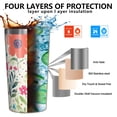 thumbnail image 3 of Pioneer Flower 10oz Tumblers Stainless Steel Tumbler with Lid and Straw,Vacuum Insulated Double Wall Travel Tumbler Cups with Cleaning Brush for Coffee, Tea, 3 of 4