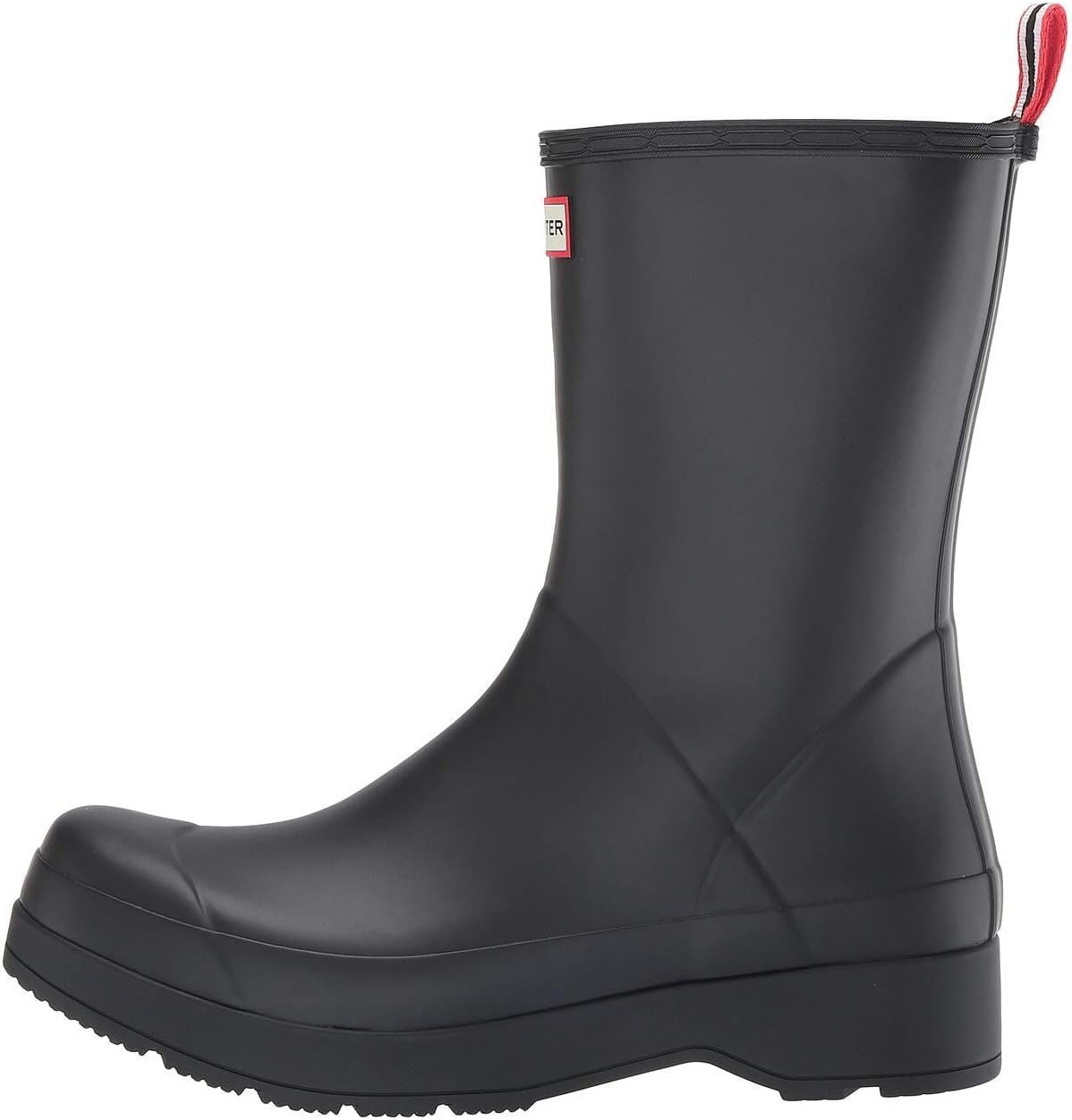 HUNTER M PLAY MID BOOT MEN RAIN BOOTS - Black / Red Multi / 13