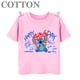 thumbnail image 3 of 2024 Disney Anime Stitch Moda Verano Niños Múltiples Dibujos Animados Algodón Camisetas Cuello Redondo Casual Manga Corta Estampado Patrón, 3 of 5