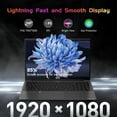 thumbnail image 3 of 15.6" IPS FHD Laptop 16GB RAM 1TB SSD Intel Pentium Quad Core N100 (Beat to i3-1115G4 Up to 3.4GHz) Computer with Backlit Keyboard Fingerprint Gray, 3 of 7