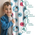 thumbnail image 3 of Blackout Kids Curtains,Cat and Fishbone White Pattern Children's Insulated Curtains Set Of 2,Bedroom Essentials,Toddler Room Decor 52"x84", 3 of 5