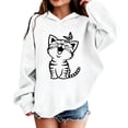 thumbnail image 2 of Vividxx Hoodies For Girls Fashionable Cartoon Print Long Sleeve Hooded Sweatshirts Kids Casual Pullover Autumn Outerwear Fashion Clothes 9-10 Years, 2 of 4