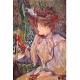 thumbnail image 2 of Toulouse-Lautrec, Henri de 11x14 Gold Ornate Wood Framed with Double Matting Museum Art Print Titled - Woman with Gloves, 2 of 4