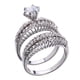 thumbnail image 4 of Anillo de acero inoxidable con diamante incrustado para drenaje metabólico, 4 of 7