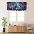 thumbnail image 2 of Peacock Curtain Valances for Kitchen Windows Teal Animal Rustic Flower Vintage Elegant Asian Wildlife Bird Rod Pocket Window Valance for Living Room Bathroom Bedroom Kitchen 54 by 18 in, 1 Panel, 2 of 6