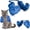Blue, variant on Cat Muscle Arm Costume Large– 3D Funny Cat Neck Sleeves with Muscles, Halloween Pet Cosplay Accessory for Kitten Birthday Party Supplies