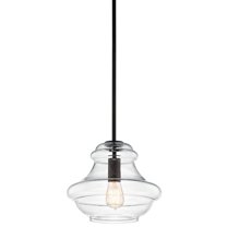 42044OZ Kichler Lighting Everly - 1 light Pendant - with Transitional inspirations - 10.25 inches tall by 12 inches wide-Olde Bronze Finish-Clear