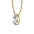 thumbnail image 3 of Lab Diamond Pendant Necklace| 2 Ct IGI Certified Pear Shape Lab Grown Diamond | Marisol Pear Solitaire Diamond Pendant With Gold Chain | 14K Yellow Gold | FG-VS Quality, 3 of 6