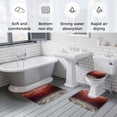 thumbnail image 6 of Red Ocean Bathroom Rugs Set Underwater World Clear Water Ripple Sunlight Non Slip Absorbent Soft Bath Mats 3 Piece Set with Bathroom Rug, U-Shaped Floor Mat, Toilet Seat Cover Large Size, 6 of 9