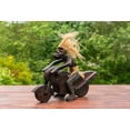 thumbnail image 2 of Handmade Wooden Primitive Tribal Funny Riding Motorsport Biker Statue Motorcycle Sculpture Tiki Bar Unique Gift Wood Home Decor Figurine Hand Carved, 2 of 4