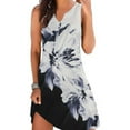 thumbnail image 2 of SMihono Robe d'Été Grande Taille pour Femmes 2023 Mode Robe Décontractée Sans Manches à Col Rond pour Femmes Robe Mini Ajustée Imprimée pour Dames, 2 of 6