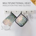 thumbnail image 4 of Yayeee Oven Mitts and Pot Holder Set of 2 Heat Resistant Kitchen Gloves Baking Hot Pad, Night Deer, 4 of 5