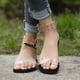 thumbnail image 5 of Sandalias de hebilla de cinturón de tobillo transparente de una línea con punta abierta plana para mujer Wmkox8yii  nm763, 5 of 8
