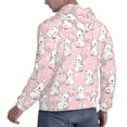 thumbnail image 6 of Kdxio Cute Rabbit Print Mens Casual Hooded Collar Drawstring Hoodies Pullover Sweatshirts Casual Long Sleeve Shirts-Large, 6 of 7