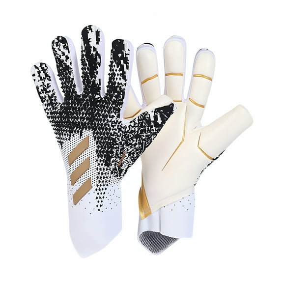 BESTSKY Kids Goalkeeper Gloves 3D Convex Trendy Lightweight Sports Equipments Goalie Gloves for Boys Girls Football Lovers 8 size gold