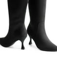 thumbnail image 5 of DREAM PAIRS Women's Knee High Boots, Pointed Toe Kitten Heel Dress Boots with Side Zipper, 5 of 7