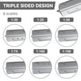 thumbnail image 2 of Regla de arquitecto triangular de escala de 30 cm - Escala: 1:20-1:25-1:50-1:75-1:10 Material: Aluminio - Escalímetro (Treinta), 2 of 5