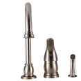 thumbnail image 2 of Dura Faucet Designer Pedestal Goose Neck RV Kitchen Faucet w/Spray- Brushed Satin Nickel, 2 of 6