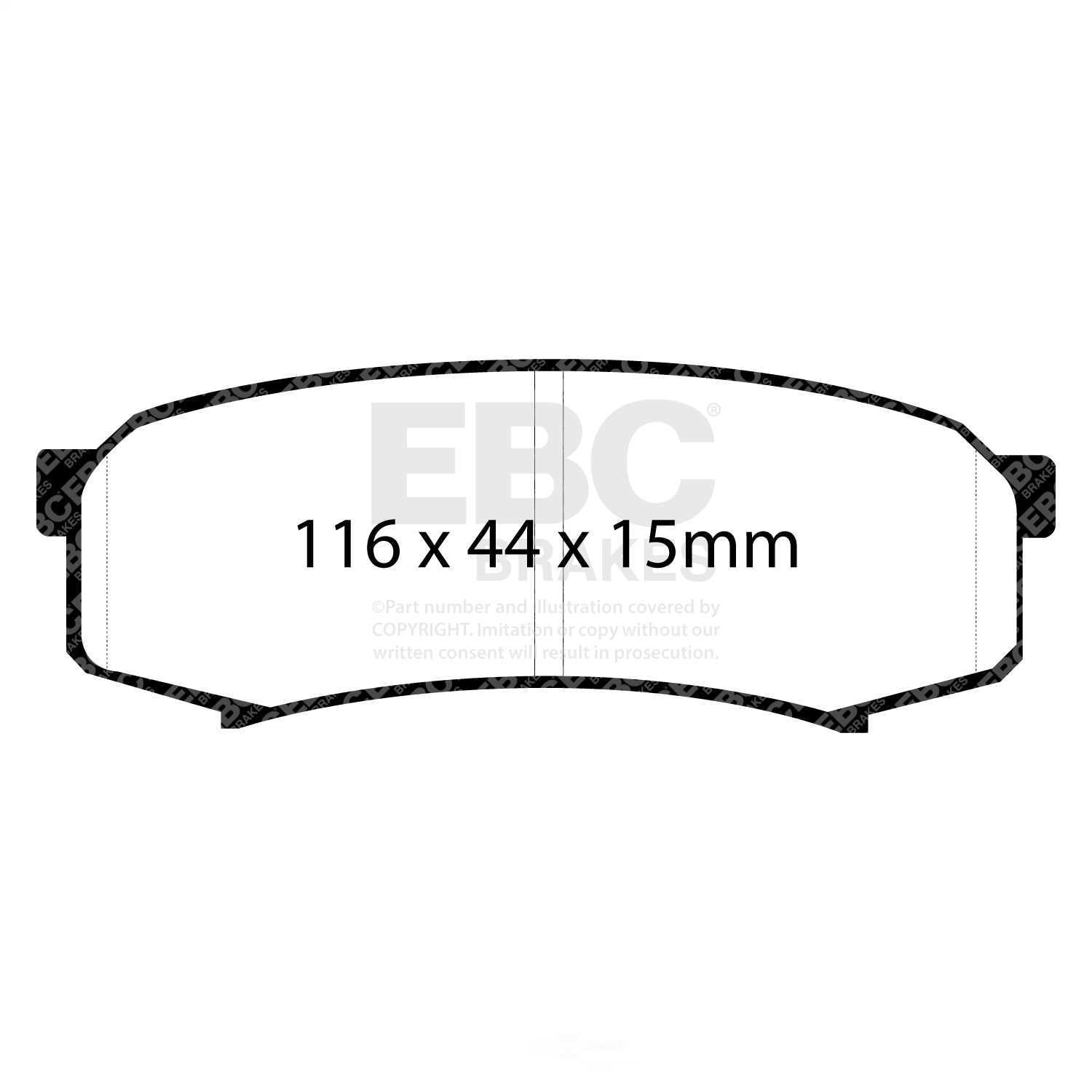 EBC Brakes Bluestuff NDX Trackday Brake Pad Set Fits select: 2003-2023 TOYOTA 4RUNNER, 2007-2014 TOYOTA FJ CRUISER