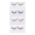thumbnail image 1 of 4 Pairs Colored Glitter False Eyelashes Fluffy Lashes Sequins Fake Eyelashes for Women, 1 of 4